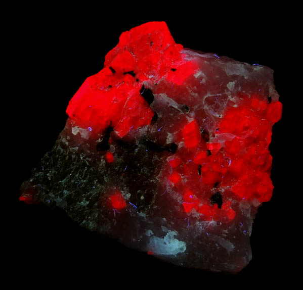 Spinel with Zircon in marble from Mogok District, 115 km NNE of Mandalay, border region between Sagaing and Mandalay Divisions, Myanmar