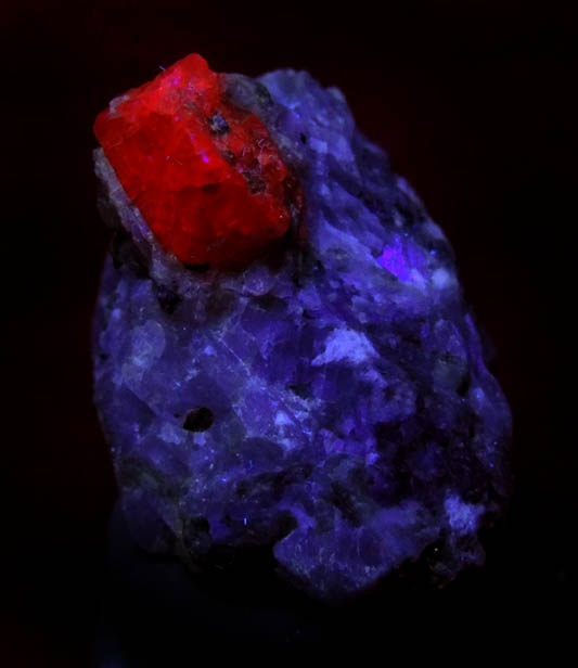Corundum var. Ruby with Pyrite from Mogok District, 115 km NNE of Mandalay, Mandalay Division, Myanmar (Burma)