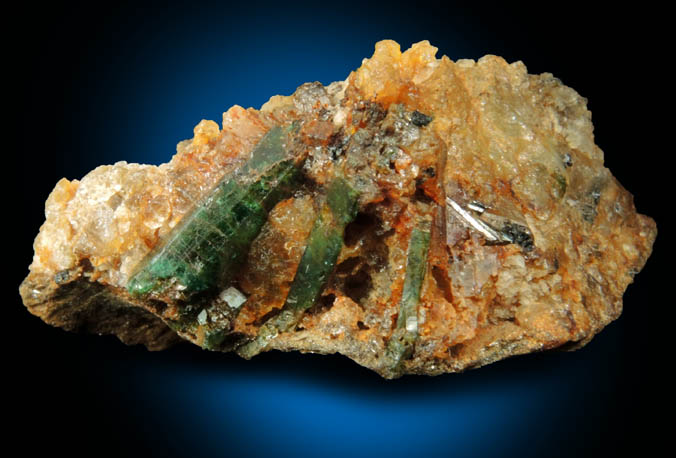 Beryl var. Emerald from Herat-Panjsher Fault, southeastern slope of the Panjshir River, Buzmal-Khenj area, Panjshir Province, Afghanistan