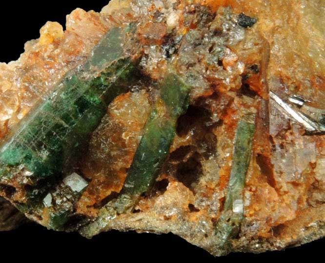 Beryl var. Emerald from Herat-Panjsher Fault, southeastern slope of the Panjshir River, Buzmal-Khenj area, Panjshir Province, Afghanistan