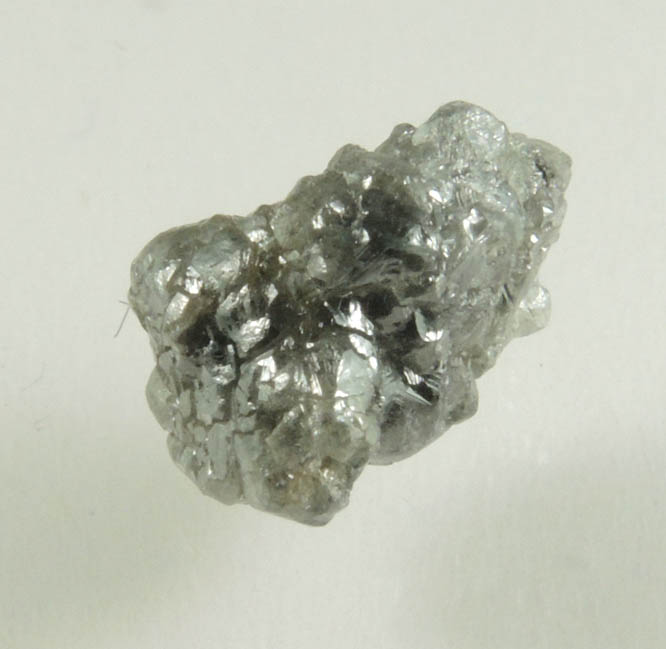 Diamond (2.07 carat gray complex uncut rough diamond cluster) from Mbuji-Mayi, 300 km east of Tshikapa, Democratic Republic of the Congo