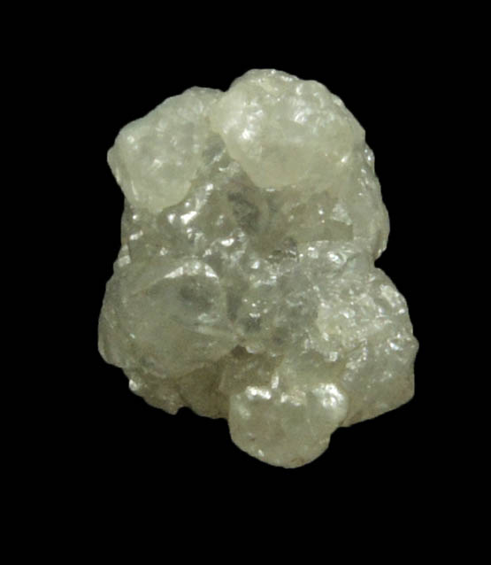 Diamond (1.66 carat gray complex uncut rough diamond cluster) from Mbuji-Mayi, 300 km east of Tshikapa, Democratic Republic of the Congo