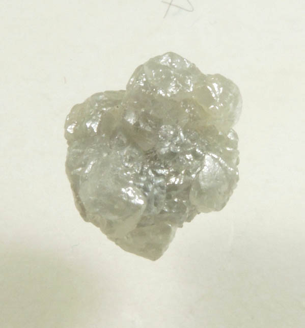 Diamond (1.66 carat gray complex uncut rough diamond cluster) from Mbuji-Mayi, 300 km east of Tshikapa, Democratic Republic of the Congo