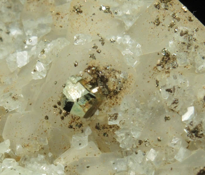 Pyrite, Calcite, Goethite on Smoky Quartz from Millington Quarry, Bernards Township, Somerset County, New Jersey