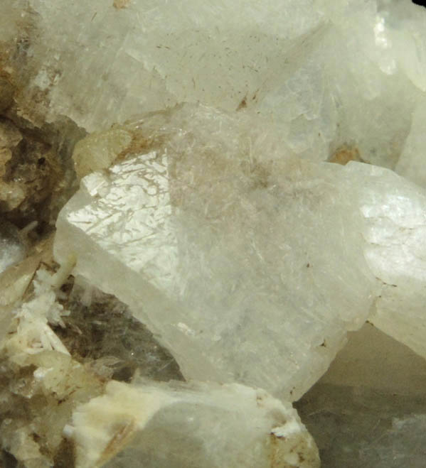 Heulandite over Laumontite from Upper New Street Quarry, Paterson, Passaic County, New Jersey