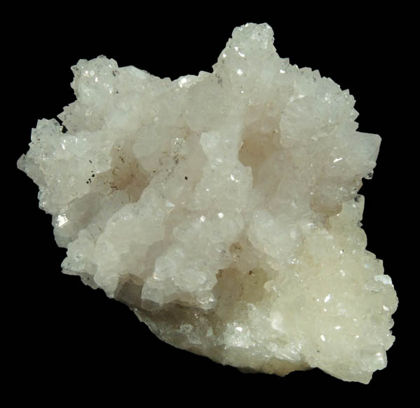 Quartz (amethystine) over Calcite from Upper New Street Quarry, Paterson, Passaic County, New Jersey