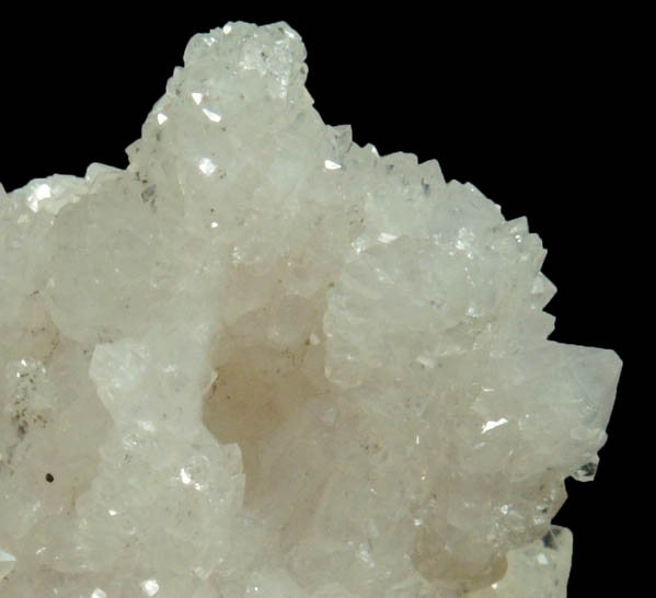 Quartz (amethystine) over Calcite from Upper New Street Quarry, Paterson, Passaic County, New Jersey