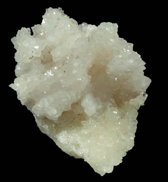 Quartz (amethystine) over Calcite from Upper New Street Quarry, Paterson, Passaic County, New Jersey