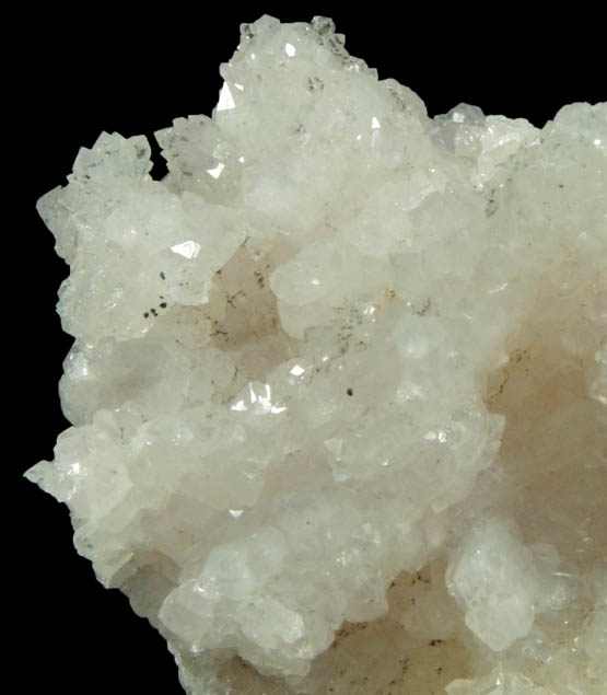 Quartz (amethystine) over Calcite from Upper New Street Quarry, Paterson, Passaic County, New Jersey