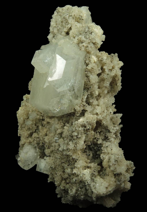 Apophyllite on Datolite with Calcite and Goethite-Hematite from Millington Quarry, Bernards Township, Somerset County, New Jersey