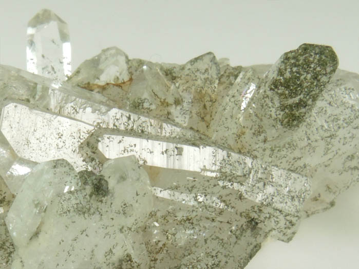 Quartz with green inclusions from Teofilo Otoni, Minas Gerais, Brazil