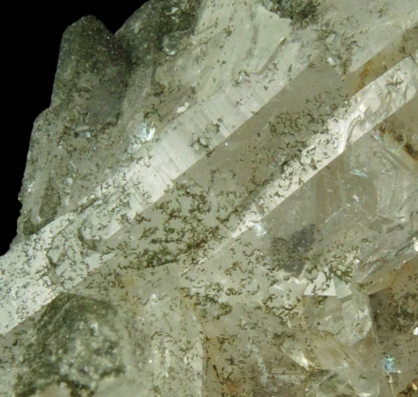 Quartz with green inclusions from Teofilo Otoni, Minas Gerais, Brazil