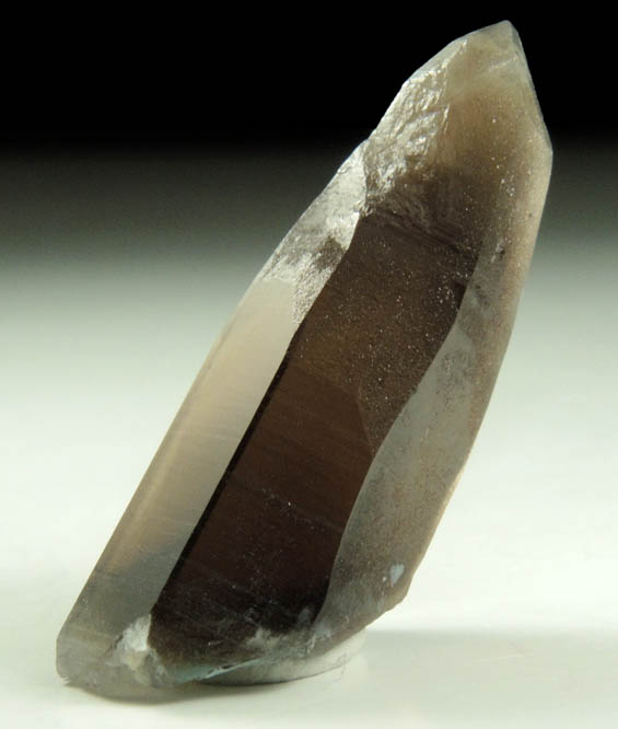 Quartz var. Smoky Quartz (with rare crystal faces) Dauphin Law Twin from Lake George District, Park County, Colorado