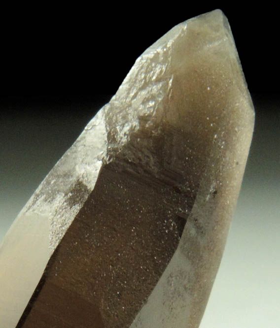 Quartz var. Smoky Quartz (with rare crystal faces) Dauphin Law Twin from Lake George District, Park County, Colorado