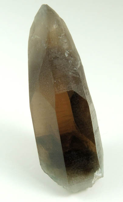 Quartz var. Smoky Quartz (with rare crystal faces) Dauphin Law Twin from Lake George District, Park County, Colorado