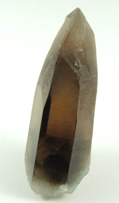 Quartz var. Smoky Quartz (with rare crystal faces) Dauphin Law Twin from Lake George District, Park County, Colorado