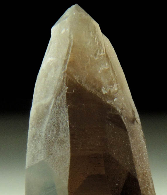 Quartz var. Smoky Quartz (with rare crystal faces) Dauphin Law Twin from Lake George District, Park County, Colorado