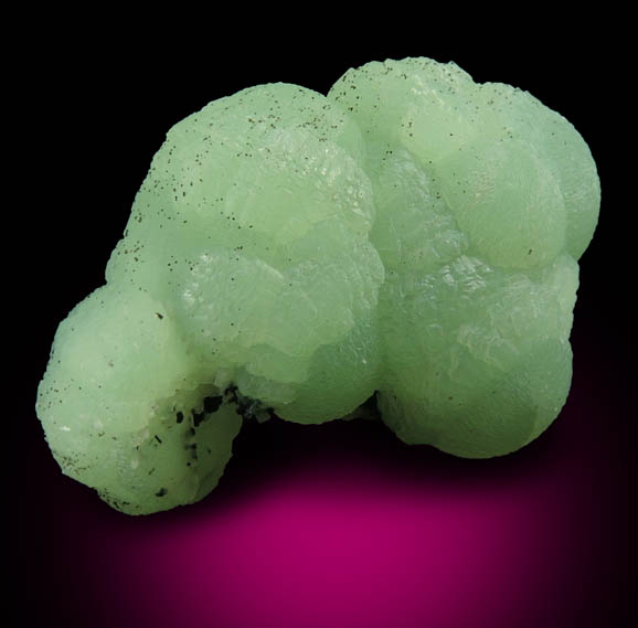 Prehnite with pseudomorphic molds after Calcite-Anhydrite from Millington Quarry, Bernards Township, Somerset County, New Jersey