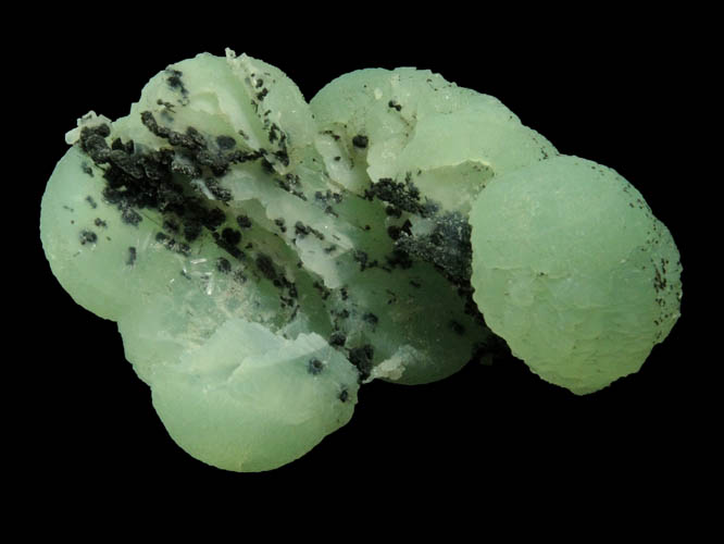 Prehnite with pseudomorphic molds after Calcite-Anhydrite from Millington Quarry, Bernards Township, Somerset County, New Jersey