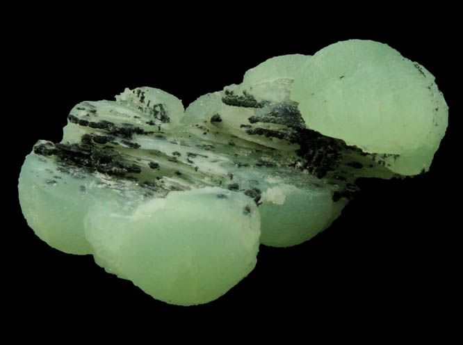 Prehnite with pseudomorphic molds after Calcite-Anhydrite from Millington Quarry, Bernards Township, Somerset County, New Jersey