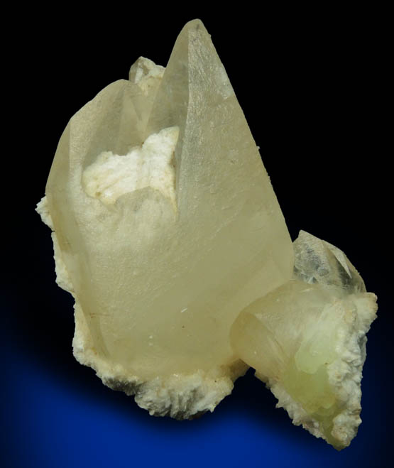 Calcite with Prehnite over Laumontite from Millington Quarry, Bernards Township, Somerset County, New Jersey