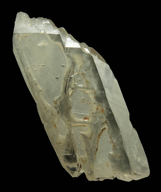 Quartz var. Smoky Quartz (doubly-terminated floater) from North Moat Mountain, Bartlett, Carroll County, New Hampshire