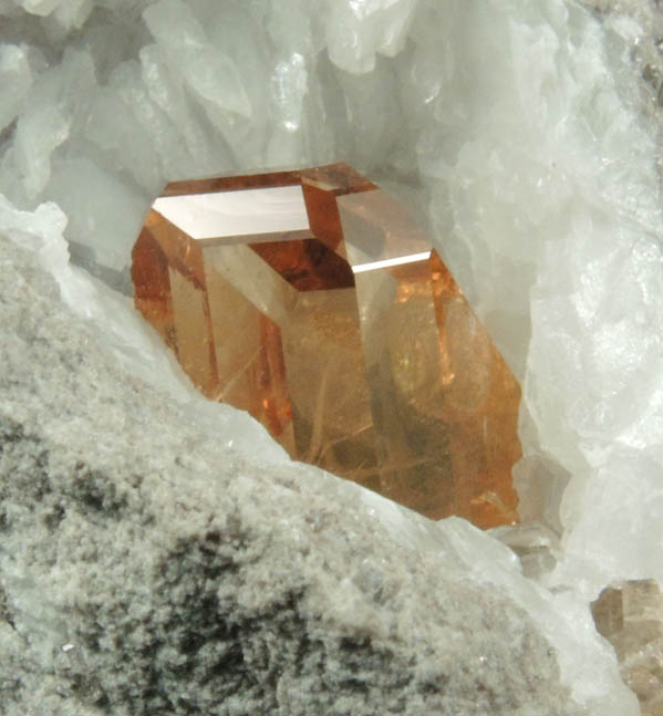 Topaz on rhyolite from Cubical #2 Claim, Topaz Mountain, Thomas Range, Juab County, Utah