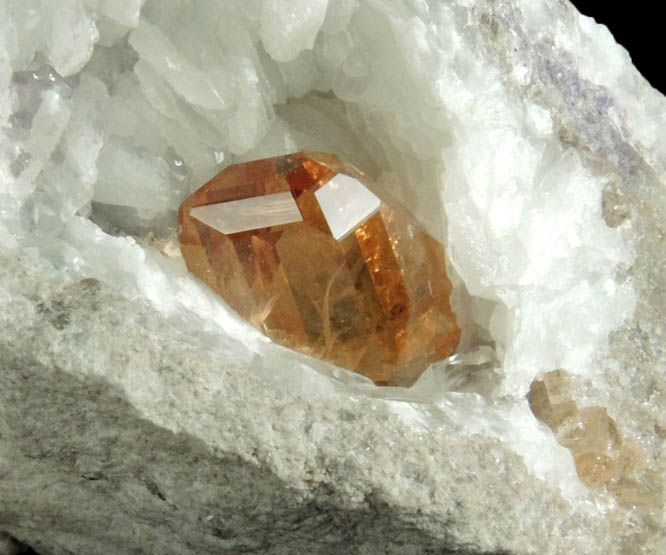 Topaz on rhyolite from Cubical #2 Claim, Topaz Mountain, Thomas Range, Juab County, Utah