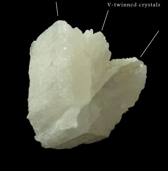 Hambergite (twinned crystals) from Saichis, Rondu, Gilgit-Skardu Road, Baltistan, Gilgit-Baltistan, Pakistan