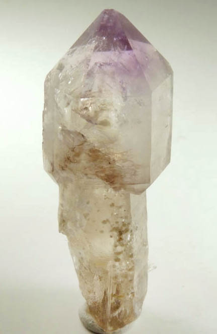 Quartz var. Smoky-Amethyst Scepter from Crystal Park, 73 km southwest of Butte, Beaverhead County, Montana