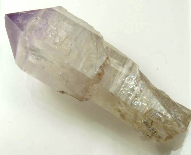 Quartz var. Smoky-Amethyst Scepter from Crystal Park, 73 km southwest of Butte, Beaverhead County, Montana