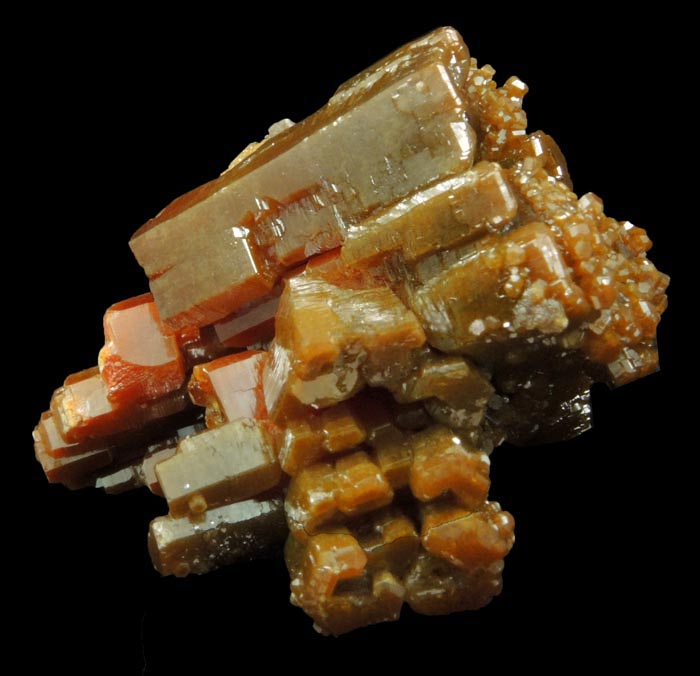 Vanadinite with Calcite from San Carlos Mine, Manuel Benavides, Chihuahua, Mexico