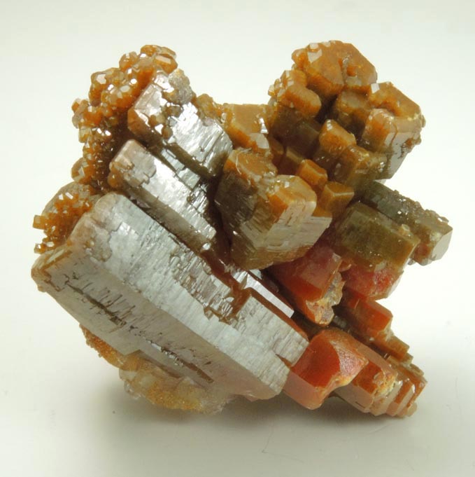 Vanadinite with Calcite from San Carlos Mine, Manuel Benavides, Chihuahua, Mexico