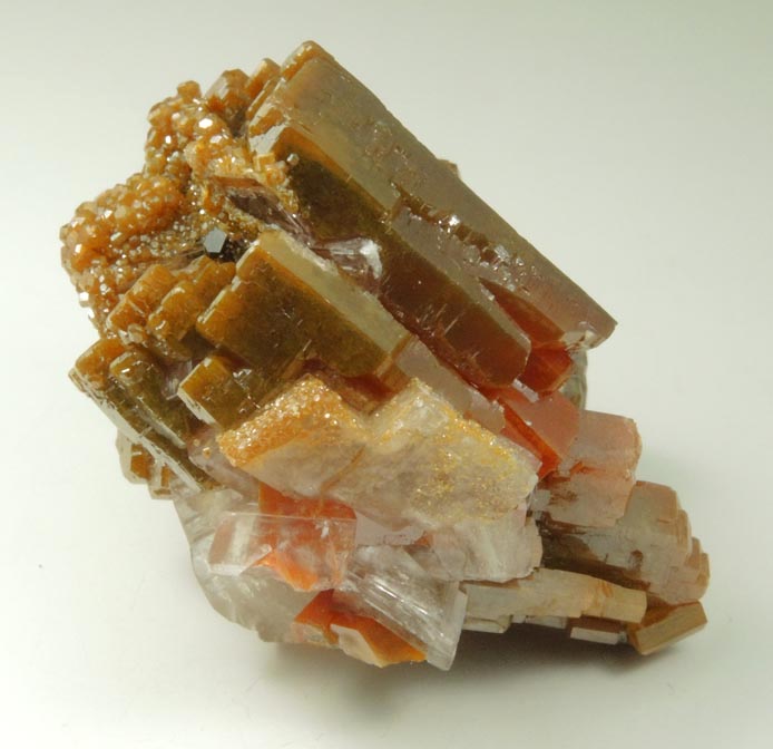 Vanadinite with Calcite from San Carlos Mine, Manuel Benavides, Chihuahua, Mexico