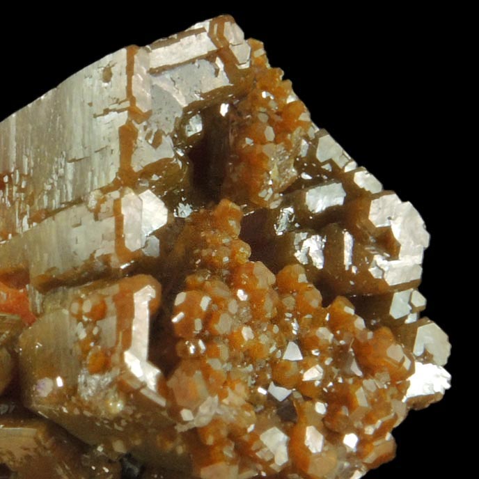 Vanadinite with Calcite from San Carlos Mine, Manuel Benavides, Chihuahua, Mexico