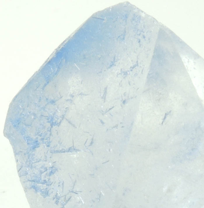 Quartz with Dumortierite inclusions from Vaca Morta Mine, Boquira, 20 km NW of Macabas, Bahia, Brazil