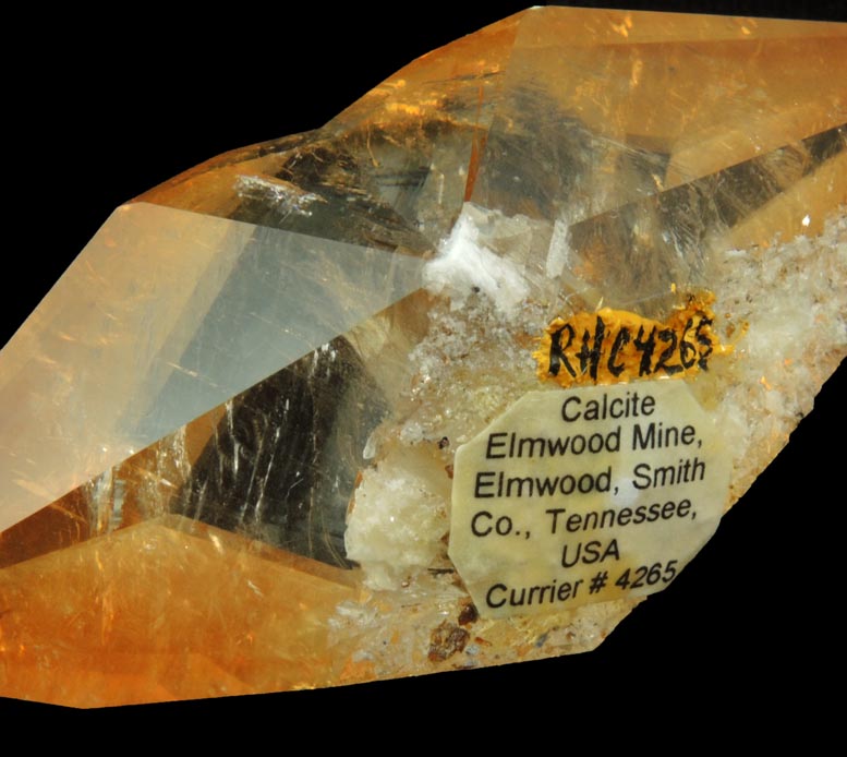 Calcite (twinned crystals) from Elmwood Mine, Carthage, Smith County, Tennessee