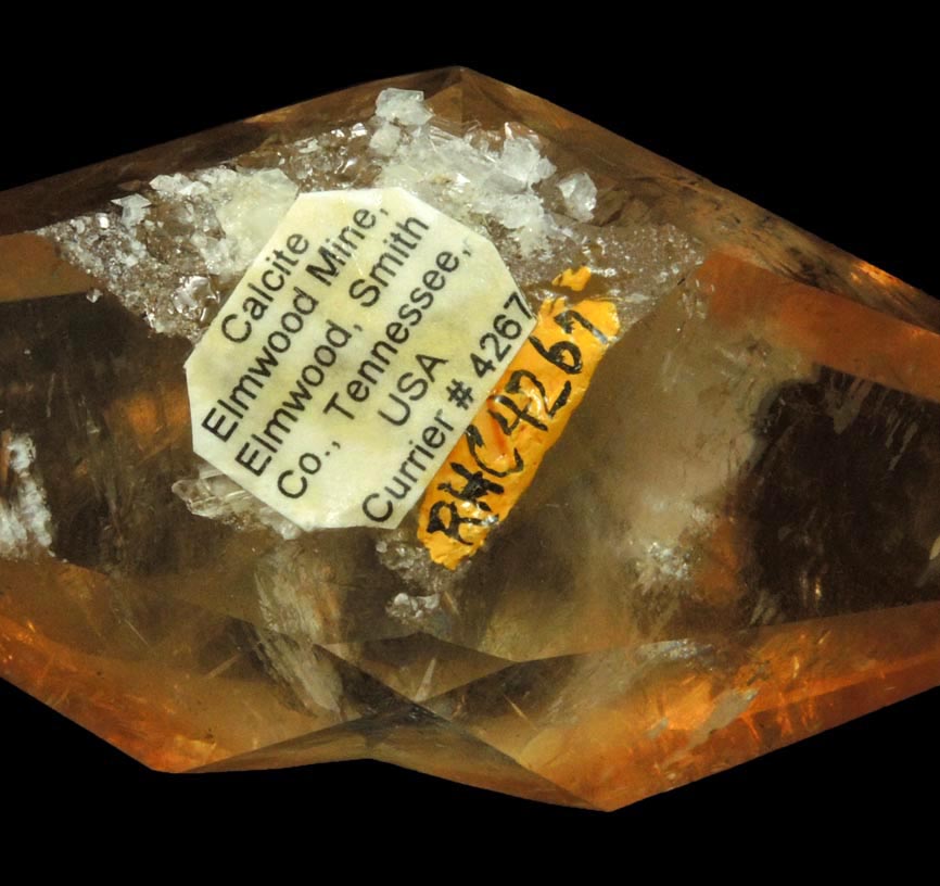 Calcite (twinned crystals) from Elmwood Mine, Carthage, Smith County, Tennessee