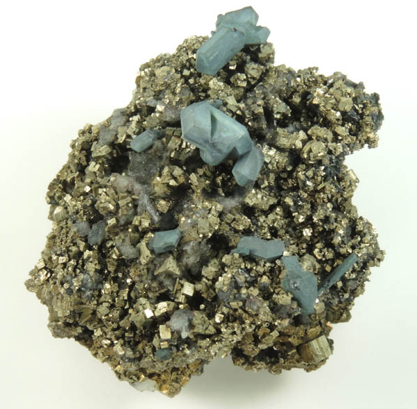 Cerussite on Pyrite from Mina Ojuela, Mapimi, Durango, Mexico