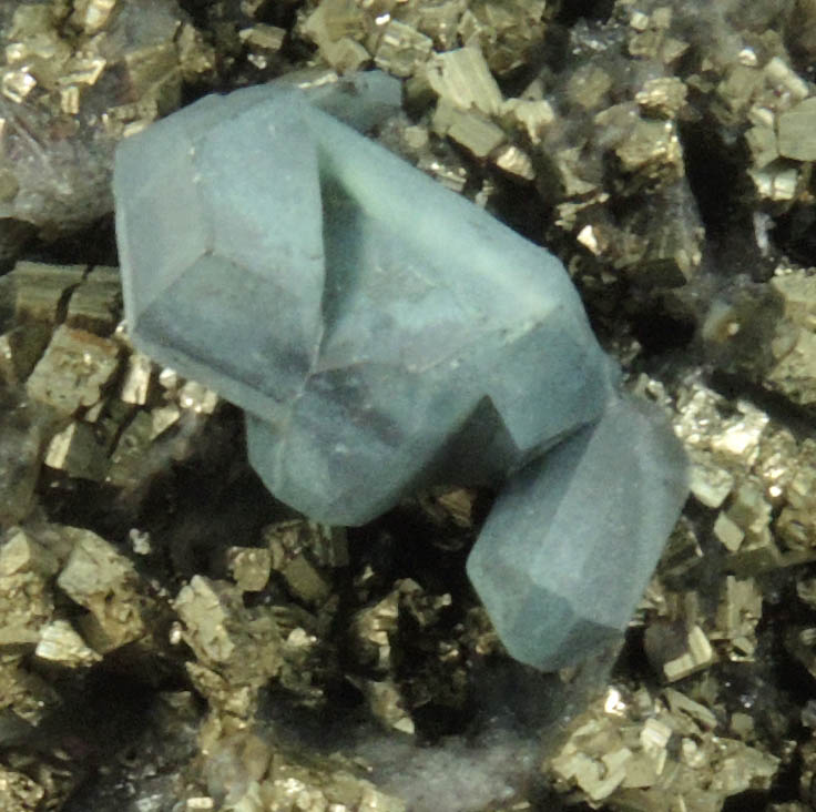 Cerussite on Pyrite from Mina Ojuela, Mapimi, Durango, Mexico
