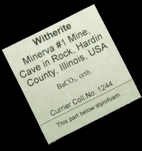 Witherite from Minerva #1 Mine, Cave-in-Rock District, Hardin County, Illinois