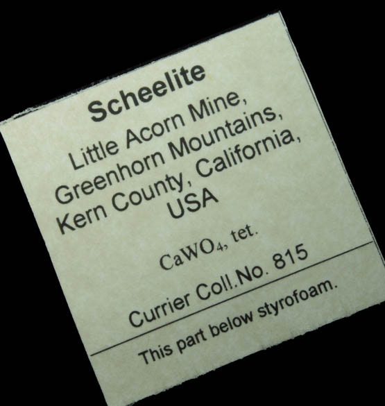 Scheelite from Little Acorn Mine, Kern County, California