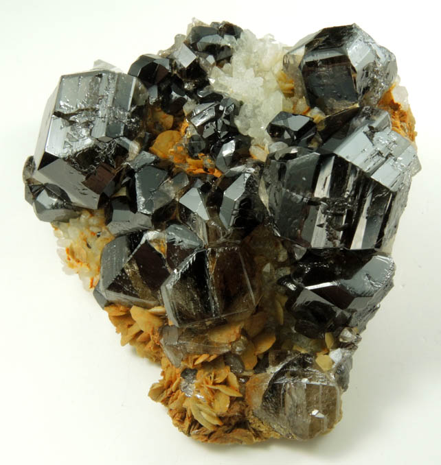 Cassiterite on Siderite and Quartz from San Antonio Mine, Viloco, Loayza Province, La Paz, Bolivia