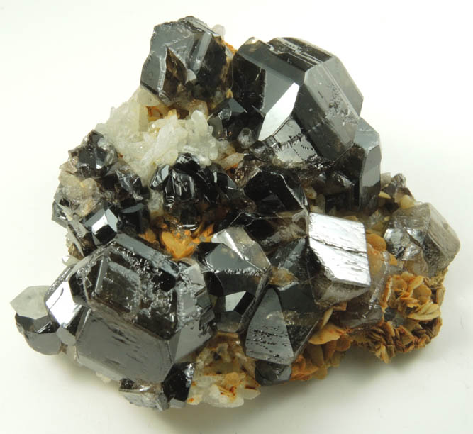 Cassiterite on Siderite and Quartz from San Antonio Mine, Viloco, Loayza Province, La Paz, Bolivia