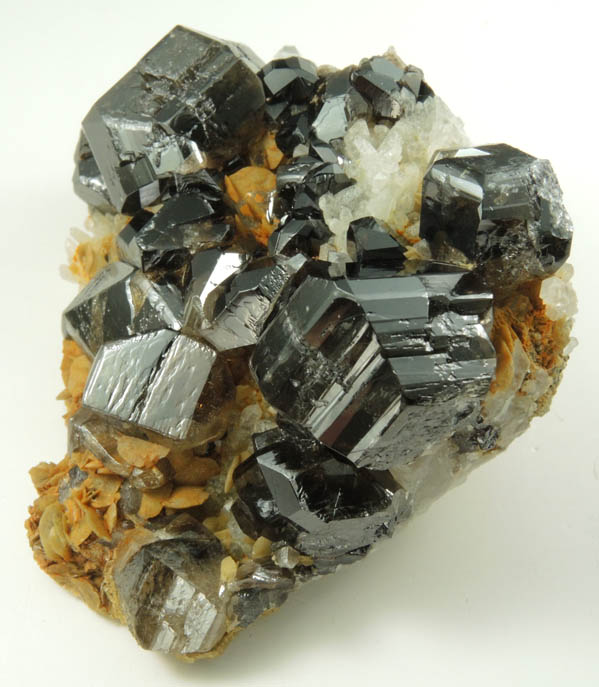 Cassiterite on Siderite and Quartz from San Antonio Mine, Viloco, Loayza Province, La Paz, Bolivia
