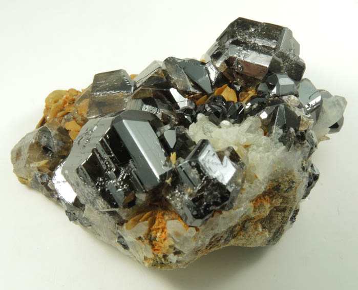 Cassiterite on Siderite and Quartz from San Antonio Mine, Viloco, Loayza Province, La Paz, Bolivia