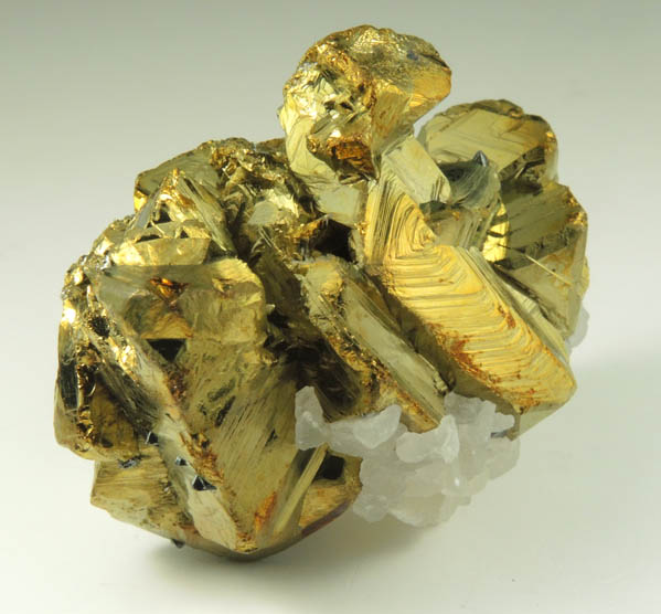 Chalcopyrite with Calcite and minor Tetrahedrite from Huanzala Mine, Huallanca District, Huanuco Department, Peru