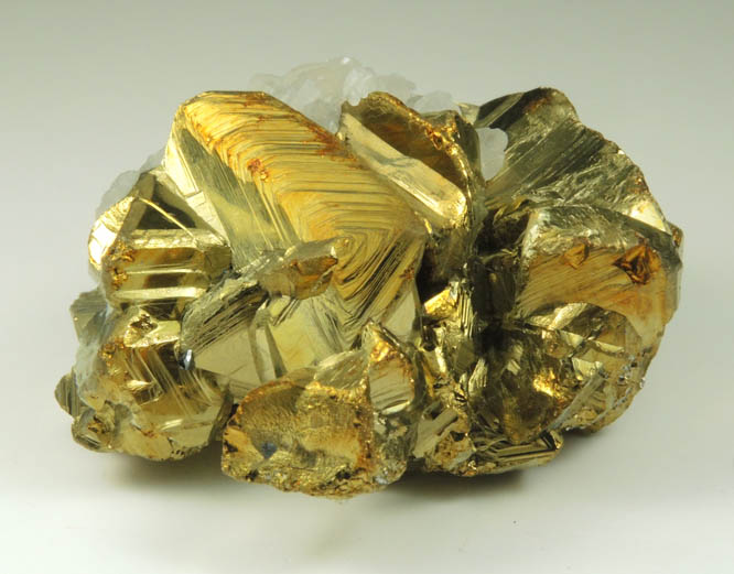Chalcopyrite with Calcite and minor Tetrahedrite from Huanzala Mine, Huallanca District, Huanuco Department, Peru