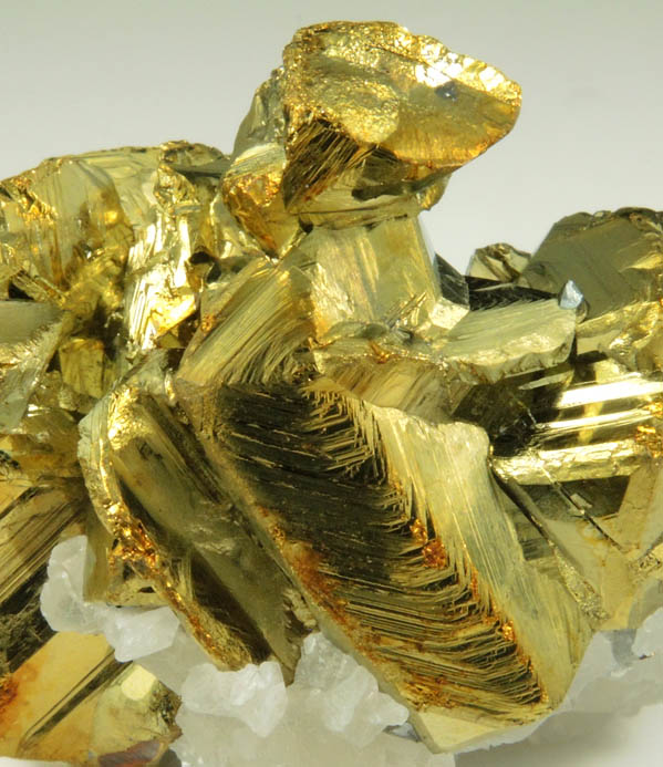 Chalcopyrite with Calcite and minor Tetrahedrite from Huanzala Mine, Huallanca District, Huanuco Department, Peru