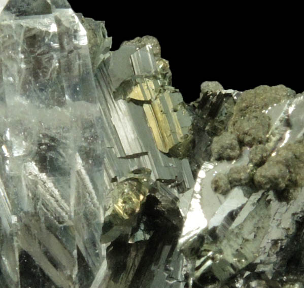 Arsenopyrite, Quartz, Siderite from Panasqueira Mine, Barroca Grande, 21 km. west of Fundao, Castelo Branco, Portugal